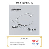 V Silver Chain Bracelet Women Fine Jewelry Female