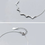 V Silver Chain Bracelet Women Fine Jewelry Female