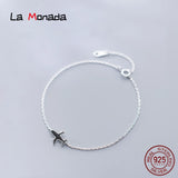 Aircraft Silver Chain Bracelet For Women Girls 16-19cm