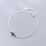 Aircraft Silver Chain Bracelet For Women Girls 16-19cm