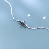 Aircraft Silver Chain Bracelet For Women Girls 16-19cm