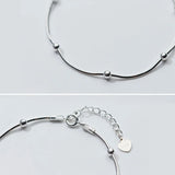 Minimalist Silver Chain Bracelet for Women Girls