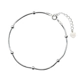 Minimalist Silver Chain Bracelet for Women Girls