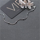Minimalist Silver Chain Bracelet for Women Girls