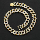 Hip Hop Iced out Cuban Chain Necklace Bling Jewelry AC002