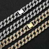 Hip Hop Iced out Cuban Chain Necklace Bling Jewelry AC002
