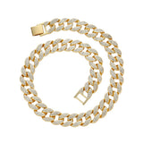 Hip Hop Iced out Cuban Chain Necklace Bling Jewelry AC002