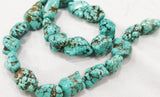 16in Marble Green Turquoise Blue Stone Chips Nuggets Beads