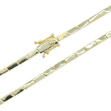 16" Geometric Beaded Link Tennis Chain Choker Necklace