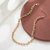 16k Plated Circle Link Chains Necklaces for Women