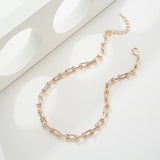 16k Plated Circle Link Chains Necklaces for Women