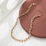 16k Plated Circle Link Chains Necklaces for Women