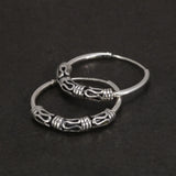 925 Silver Steampunk Round Earrings Vintage Jewelry
