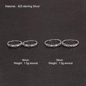 925 Silver Steampunk Round Earrings Vintage Jewelry