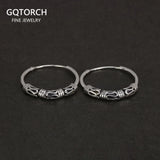 925 Silver Steampunk Round Earrings Vintage Jewelry