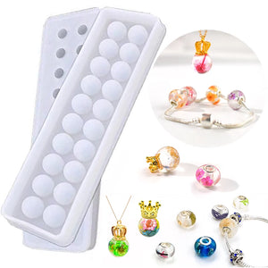 16mm Round Ball Epoxy Resin Mold for Necklace Beads Pendant Silicone Molds