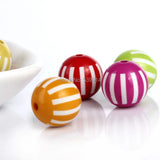 16mm Acrylic Beads Mixed Striation Chunky Beads Necklace&Bracelet
