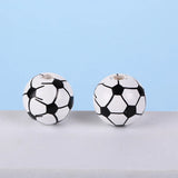 16mm Basketball Series Wooden Beads DIY Jewelry Accessories