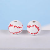 16mm Basketball Series Wooden Beads DIY Jewelry Accessories