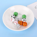 16mm Basketball Series Wooden Beads DIY Jewelry Accessories