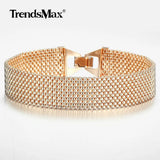 Vintage 16mm Rose Gold Bangle Bracelet Watch Band Chain Jewelry