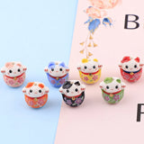 16mm Ceramic Lucky Cat Beads - DIY Necklace Animal Spacer Beads