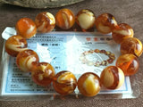16mm Natural Mexican Amber Beeswax Bead Bracelet