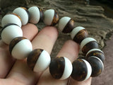 16mm Natural Mexican Amber Beeswax Beads Bracelet