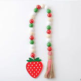 16mm Red Strawberry Wood Beads Curtain Straps Home Decoration Garland