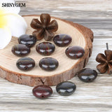 16mm Dark Red Brown Tiger Eye Stone Loose Bead 10pcs