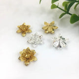 16mm 3 Layered Flower Bead Cap Charms DIY Jewelry Making