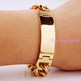 16mm Heavy Stainless Steel Cross ID Bangle Bracelet Chain