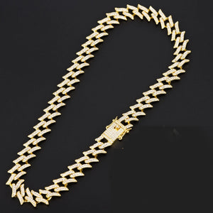 16mm Hip Hop Cuban Link Chain Set Necklace +Watch+Bracelet Miami Chain Sets