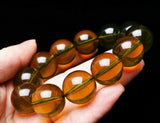 16mm Natural Mexican Amber Beeswax Bead Bracelet AAAA