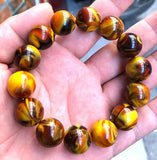 16mm Natural Beeswax Bracelet Amber Buddha Beads + Certificate