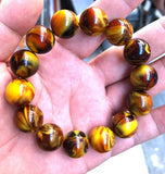 16mm Natural Beeswax Bracelet Amber Buddha Beads + Certificate