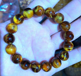 16mm Natural Beeswax Bracelet Amber Buddha Beads + Certificate