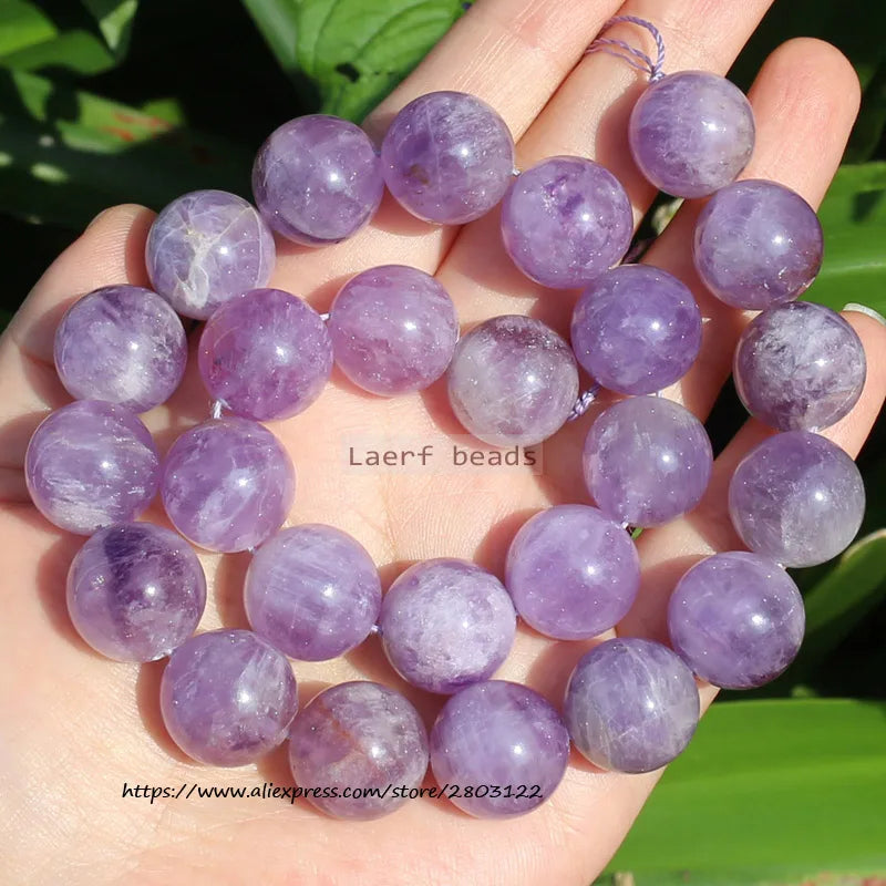 16mm Lavender Amethyst Round Beads 15inch