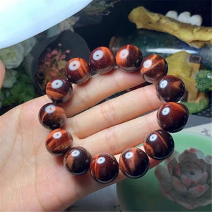 16mm Red Tiger Eye Bracelet for Wealth Gift