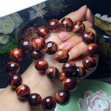 16mm Red Tiger Eye Bracelet for Wealth Gift