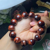 16mm Red Tiger Eye Bracelet for Wealth Gift