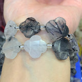 16mm Rutilated Lemon Quartz Strawberry Quartz Amazonite Beads 15'' DIY