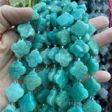 16mm Rutilated Lemon Quartz Strawberry Quartz Amazonite Beads 15'' DIY