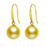 16mm Natural Shell Round Pearl Earrings Real Aurora Classic Jewelry