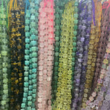 16mm Natural Stone Square Amethyst/Rose Quartz Beads