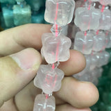 16mm Natural Stone Square Amethyst/Rose Quartz Beads