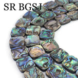 16mm Natural Abalone Shell Beads for DIY Jewelry Making 15inch