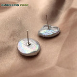 Gray Freshwater Pearl Stud Earrings, Cost Effective
