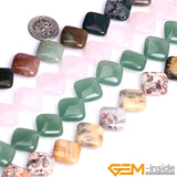 16mm Square Natural Stone Beads for Jewelry Making