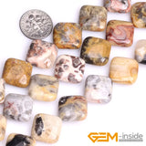 16mm Square Natural Stone Beads for Jewelry Making